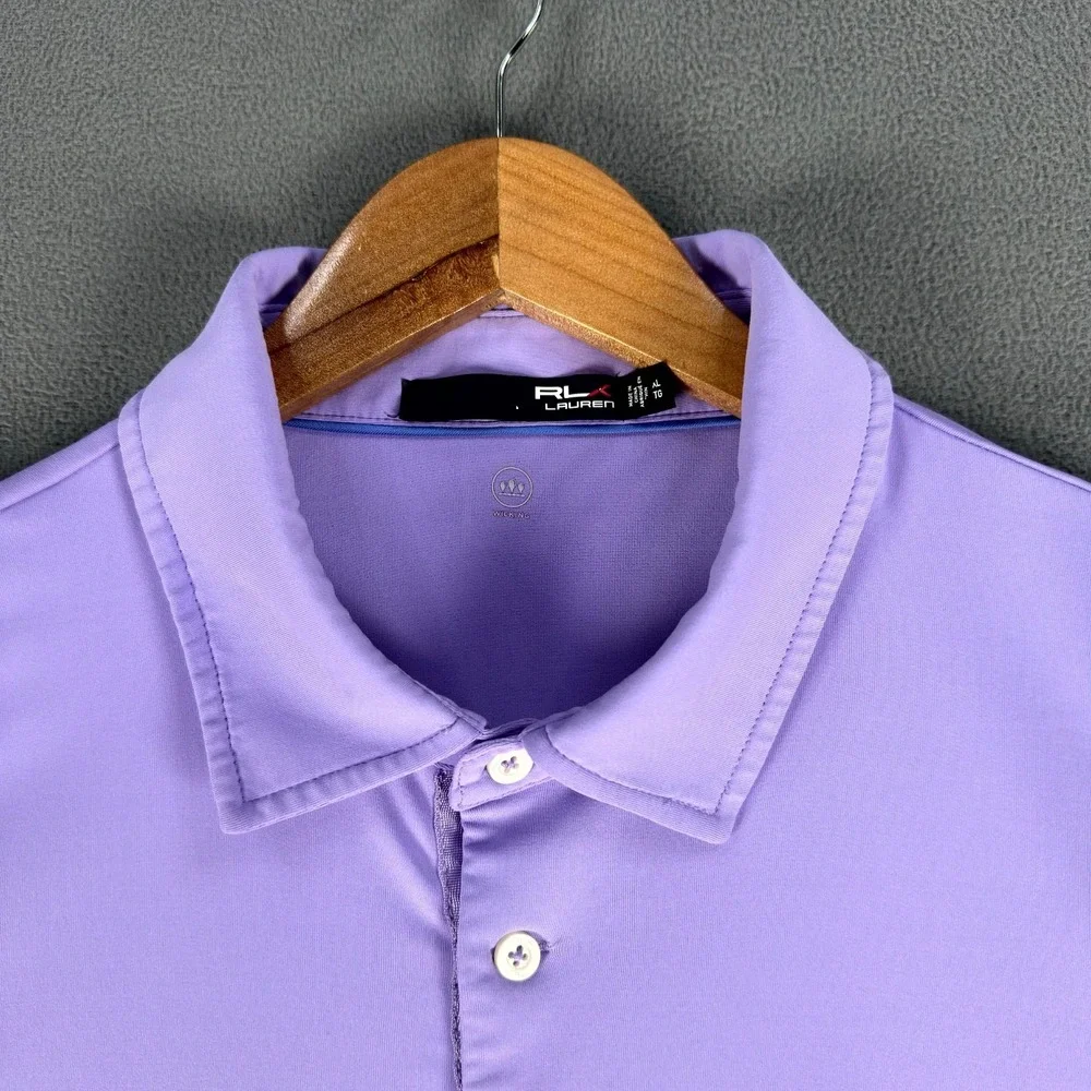 RLX Ralph Lauren Polo Shirt Mens XL Lavender Purple Ridgemoor Country Club Golf - Picture 4 of 11